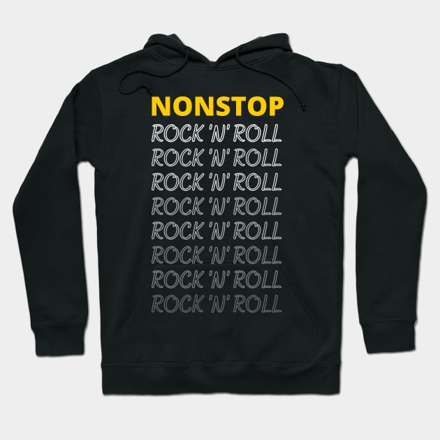 Nonstop Rock 'n' Roll Music Hoodie by Spyder Art